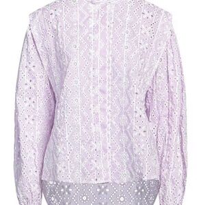 Maje Lilac Eyelet Blouse